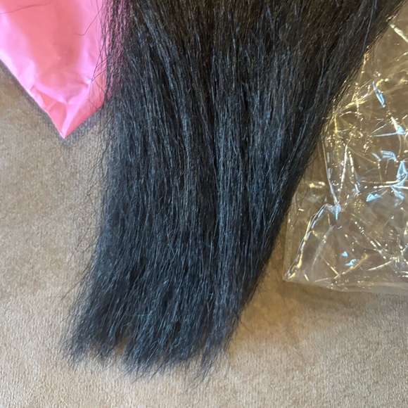Human hair Kinky straight clip in hair extensions NWT - Picture 6 of 7